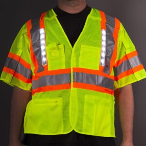 Hi-Vis LED Safety Vest – Canadian Style (Class 3)